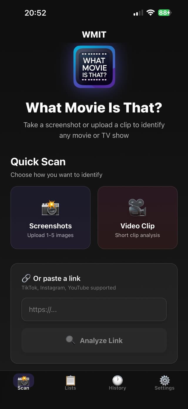 WMIT App – Movie identification from screenshots
