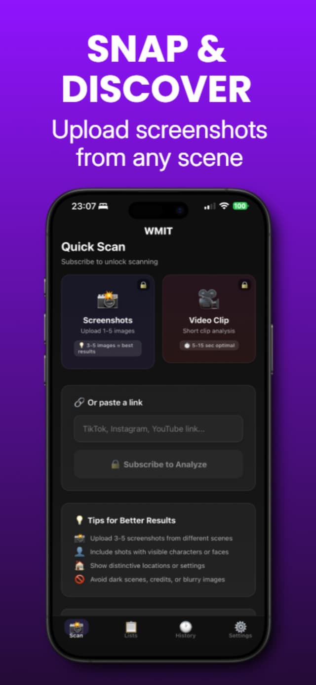 Screenshot & discover